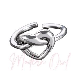 Punk Vintage Love-Heart Knot Adjustable Ring